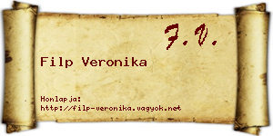 Filp Veronika névjegykártya